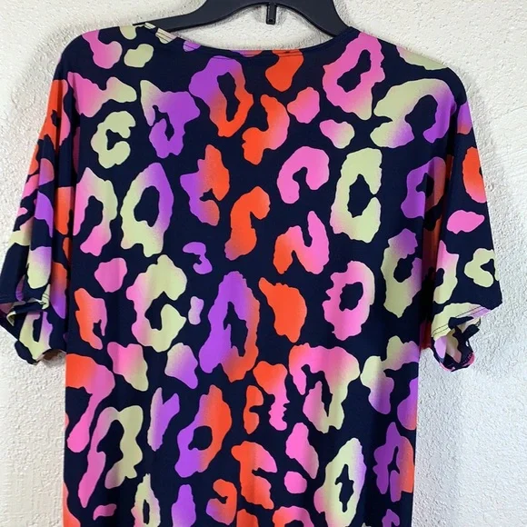 Swim Wear Cardigan Top M Bathing Suit Coverup Top Purple Black NWT Polyester - Picture 11 of 11